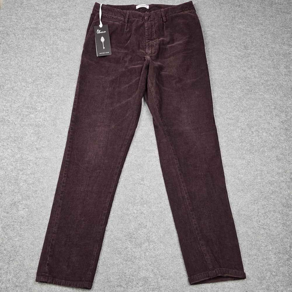 Dondup Pants Mens 30x30‎ Purple Frankie Corduroy Chino Stretch Casual Italy New